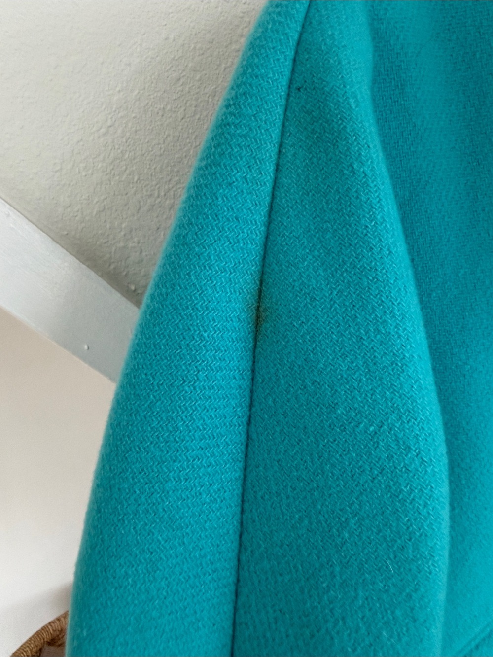 J. Crew Teal Wool-Blend Stand Collar Pea Coat - Picture 4 of 5